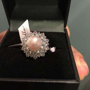 Swarovski Zirconia Cultured pearl (8mm) SS Ring